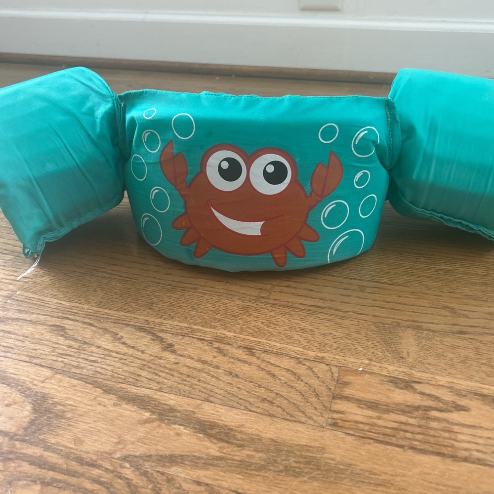 Stearns puddle jumper kids float pool beach swim water wings green crab floaties